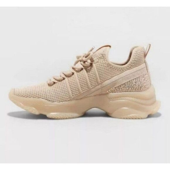 Nwt super cute trendy ladies sneakers Blush color sz 8.5 - Picture 7 of 11